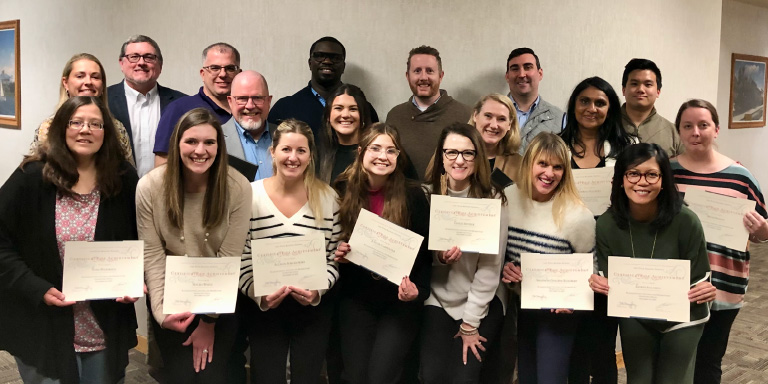 TFRS certificate recipients pose for picture.