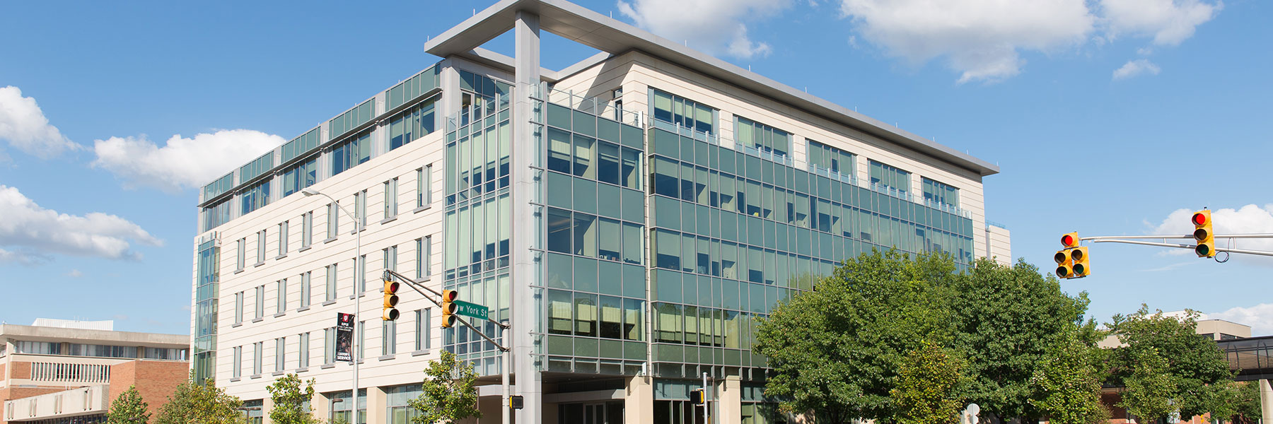 Exterior view of University Hall on IU Indianapolis campus