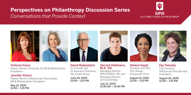 Perspectives on Philanthropy Discussion Series speakers